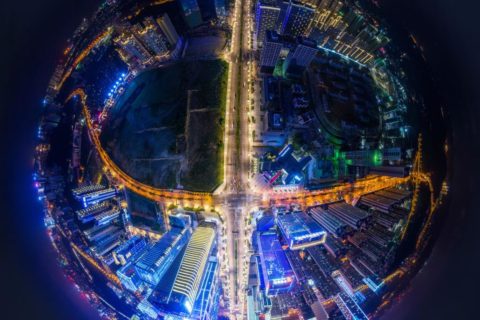 贵州省贵阳市贵州金融城夜景VR全景展示图