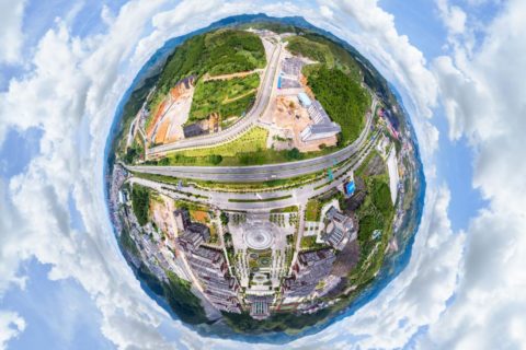 黔东南民族职业技术学院航拍VR全景展示图